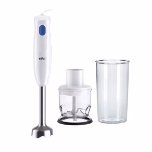 خلاط كأس لون أبيض 450 واط سرعة واحدة رأسية معدنية سعة 350 مل MQ10.201MWH